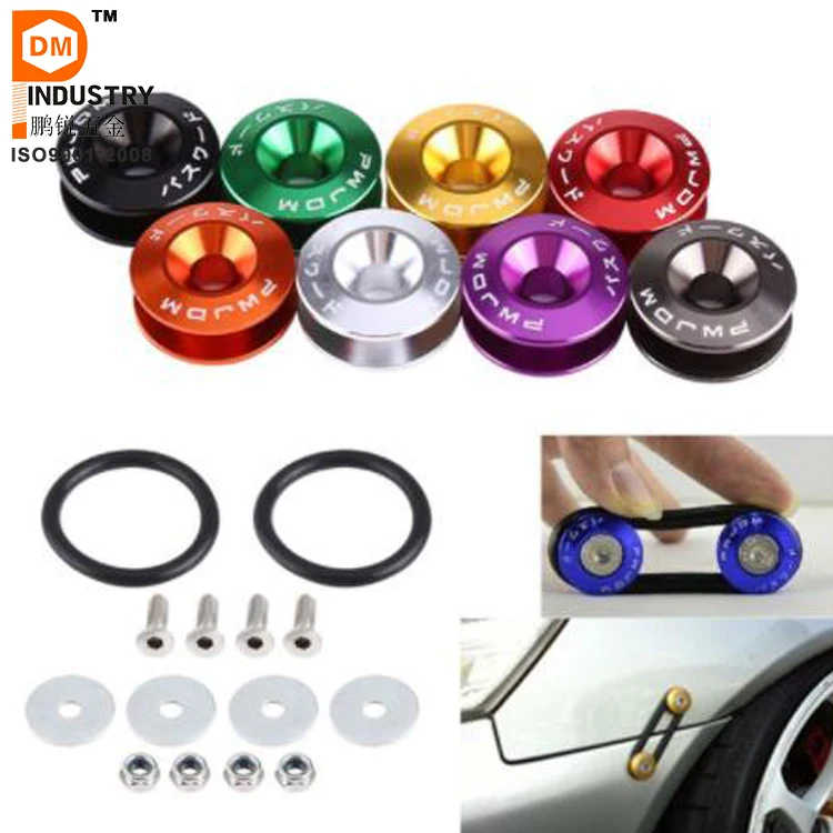Kit Colorido De Anillos De Goma Con Sujetadores De Liberación Rápida Para Tapa Protectora De Barro De Maletero De Parachoques De Coche Naranja