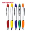 Multipurpose Double sided highlighter ballpoint pens with metal clip 2 in 1 ball pen with highlighter