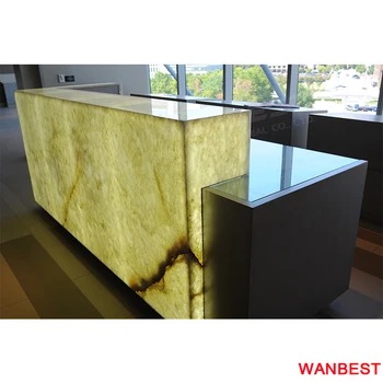 Customized Marble Office Reception Counter Salon Hotel Gym Front