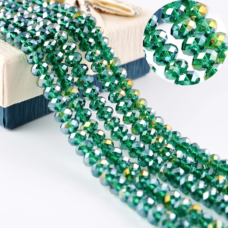 

ShinningAB Coating Glass Beads Crystal Glass Beads for Jewelry Making, Various