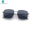 Top Quality Hot Selling Metal oversized polarized Square Sunglasses for women for women