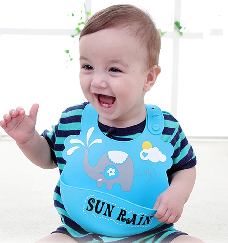 Waterproof Silicone Bibs For Babies & Toddlers Quick And Easy To