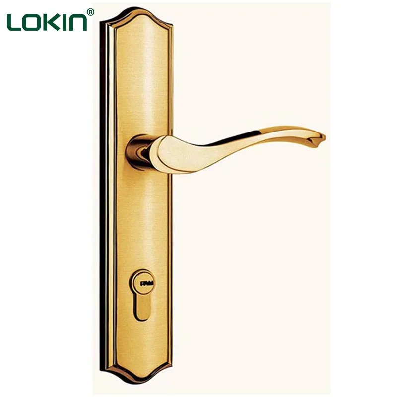 New Products Wood Door Interior Bedroom European Style Door Handle Lock