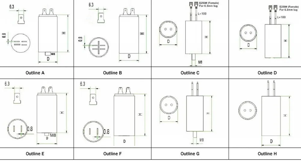 PULSE GRADE CAPACITORS for Electric Fence Energizers 1000V 25uF(id