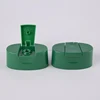 Green Color Plastic Flip Top Hair Shampoo Square Cap For Bottle