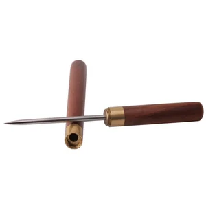Bar Professional Tool Wooden Handle Stainless Steel Ice Pick