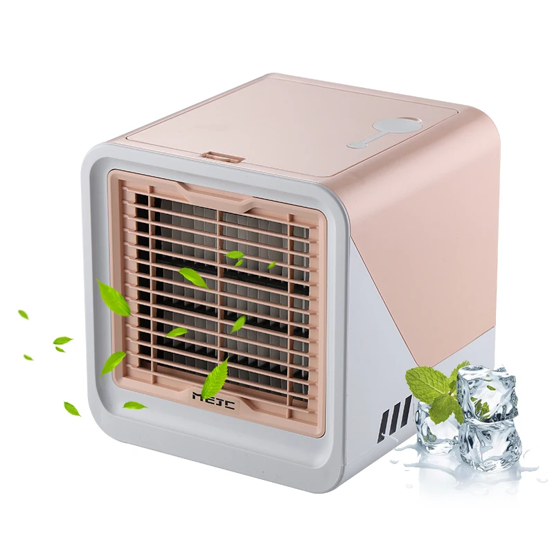 
2019 New Table Mini AC Portable Air Conditioner Cooler with USB Power for Personal Space LED Light Humidifier 
