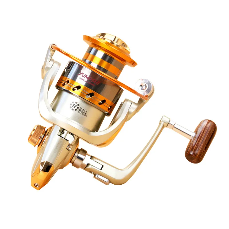 

Peche12 Ball Bearings Aluminum Spinning Fishing Reels, Gold