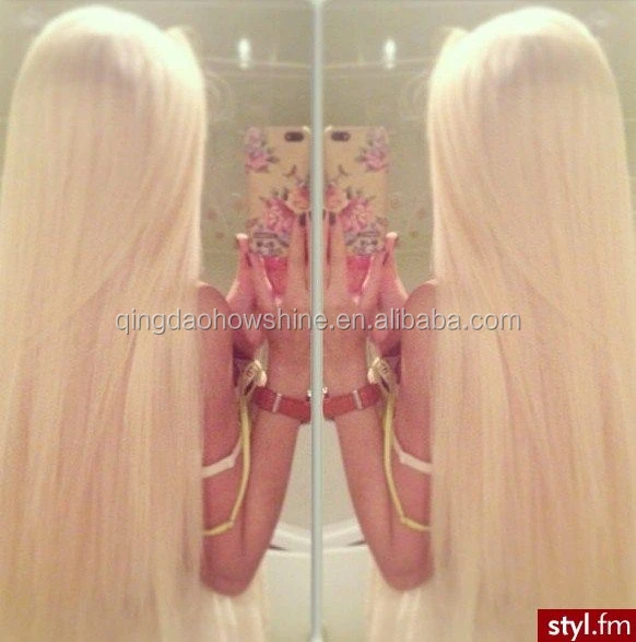 

Top Beauty Factory Price 26 Inch Long Blonde 100% Human Hair Blonde White full lace wig white women