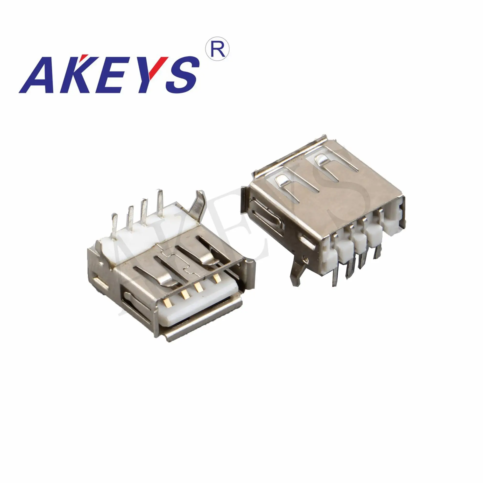 Usba01 A/f White Glue Bent Pin Usb 90 Degree Usb Connector Without