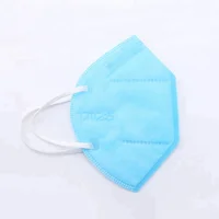 

4 ply blue elastic earloop PM2.5 foldable cotton face mask