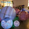Used hot sale led inflatable hanging balloon / Charming inflatable nine planet model for school exhibition