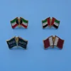 UAE/qatar/kuwait/ saudi arabia enamel double flag lapel pin with butterfly clutch