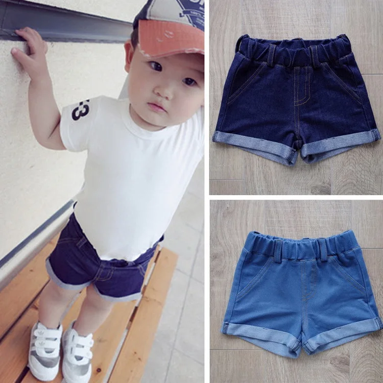 2015 Summer Style Baby Boys Girls Denim Shorts 2 Colors Kids Short Trousers Children s Beachwear