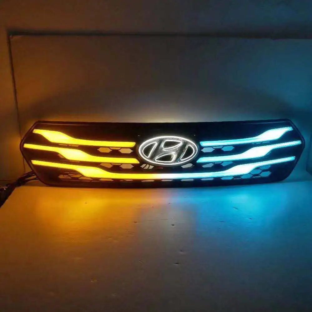 

New design led grille front bumper fog lamp for creta ix25 creta grille light, Yellow, white