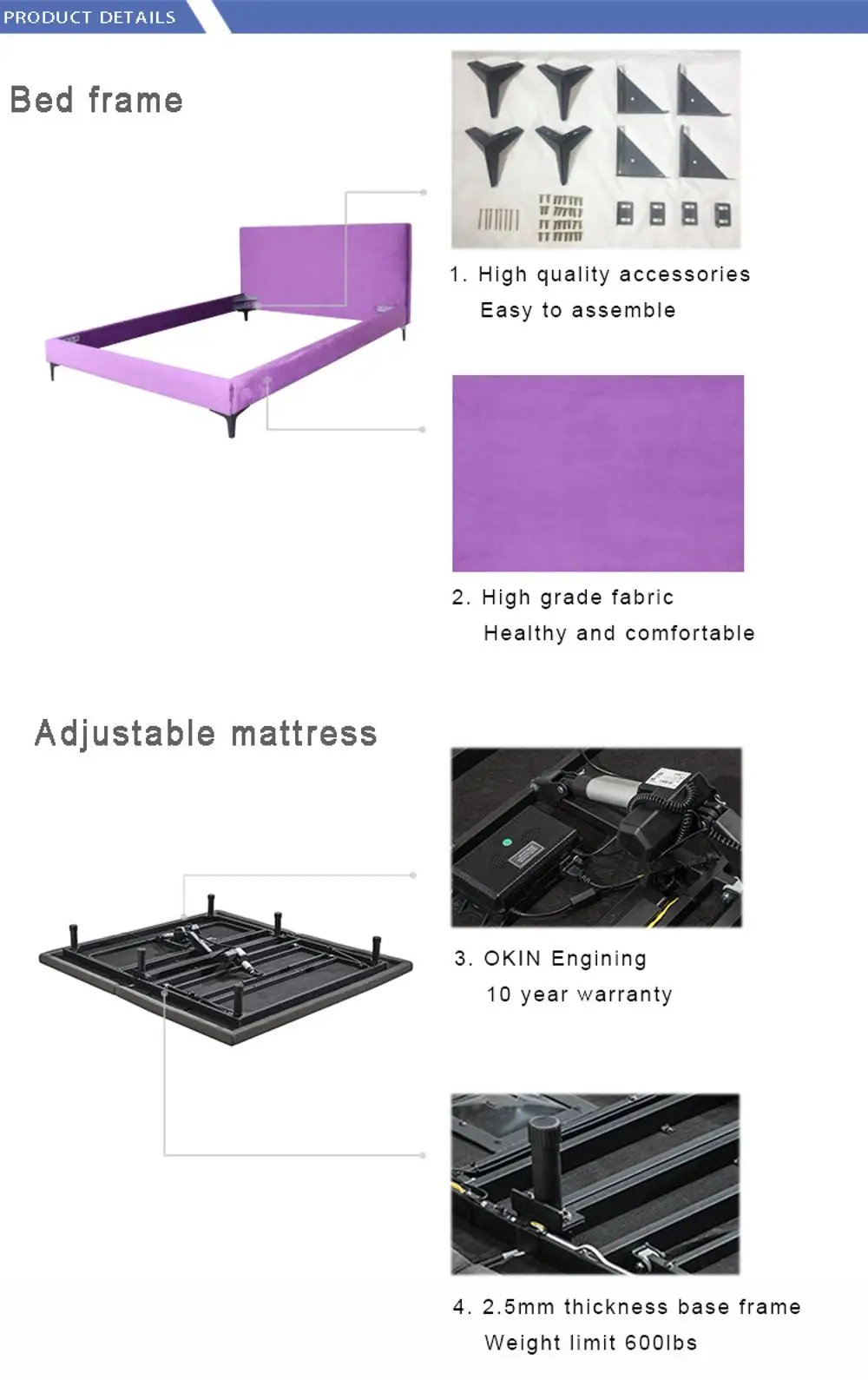 Zero Clearance Adjustable Bed Electric Adjustable Bed Base Philippines