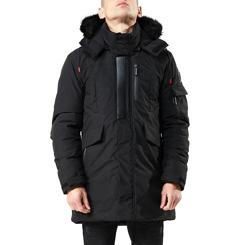 

Winter Fashion Latest Design Black Korean Long Padding Coat Men, Black;army green;navy;wine red or custom