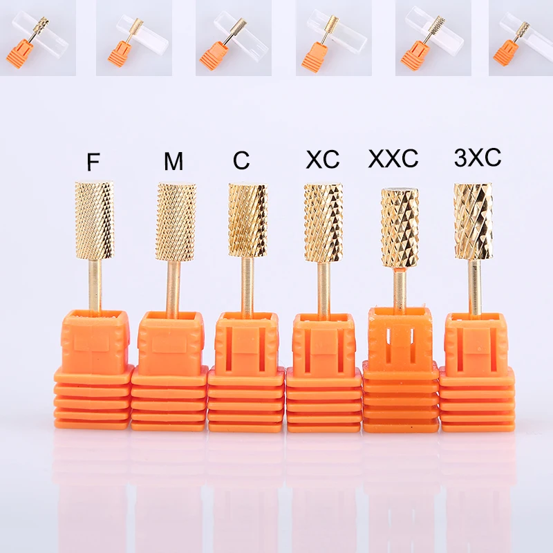 

Smooth Round Gold Coated Tungsten Rotary Carbide Nail Drill Bit for Nail Drill Machine