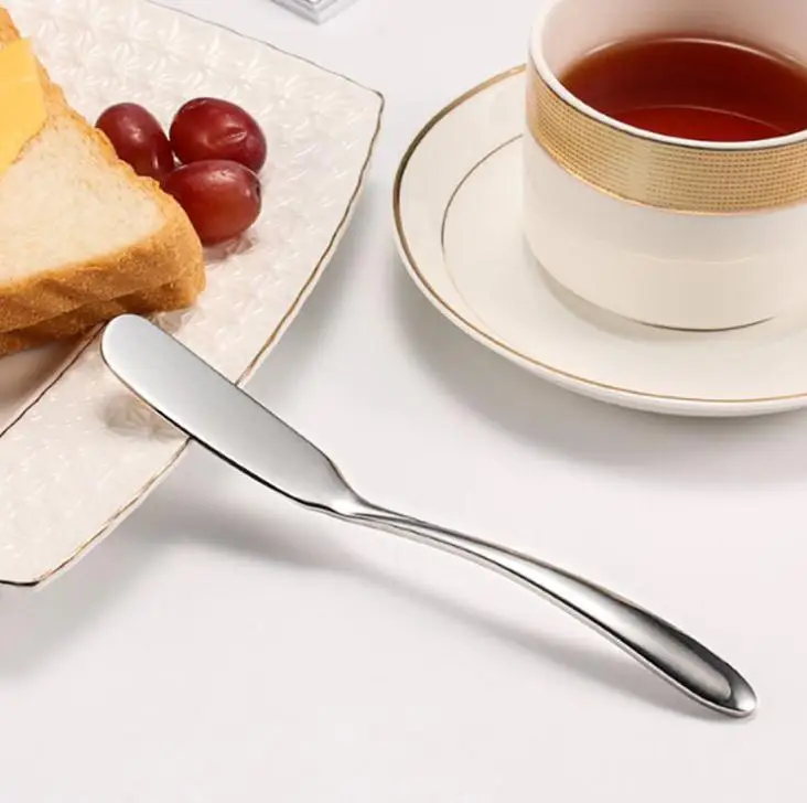 

Stainless Steel Utensil Cutlery Butter Knife Cheese Dessert Jam Spreader Breakfast Tool Kitchen Tableware Knives, Silver