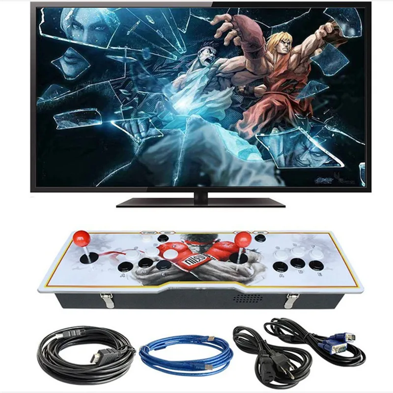 

Marwey Built-in 999 Classic Games TV, PC Home Game Machine Metal Box 2 Players Joystick Video Gaming Console