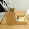 Wood Pen Pencil Stationery Holder Container Box For School Things, Living Goods, Office Supplies