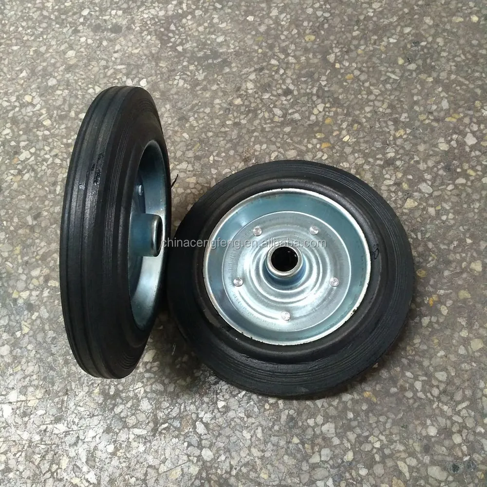 
10 inch industry solid rubber wheel 250/50-130 with roller bearing 