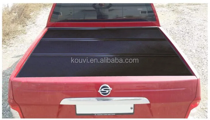 
ssangyong korando sports aluminum hard tri fold pickup bed tonneau cover 