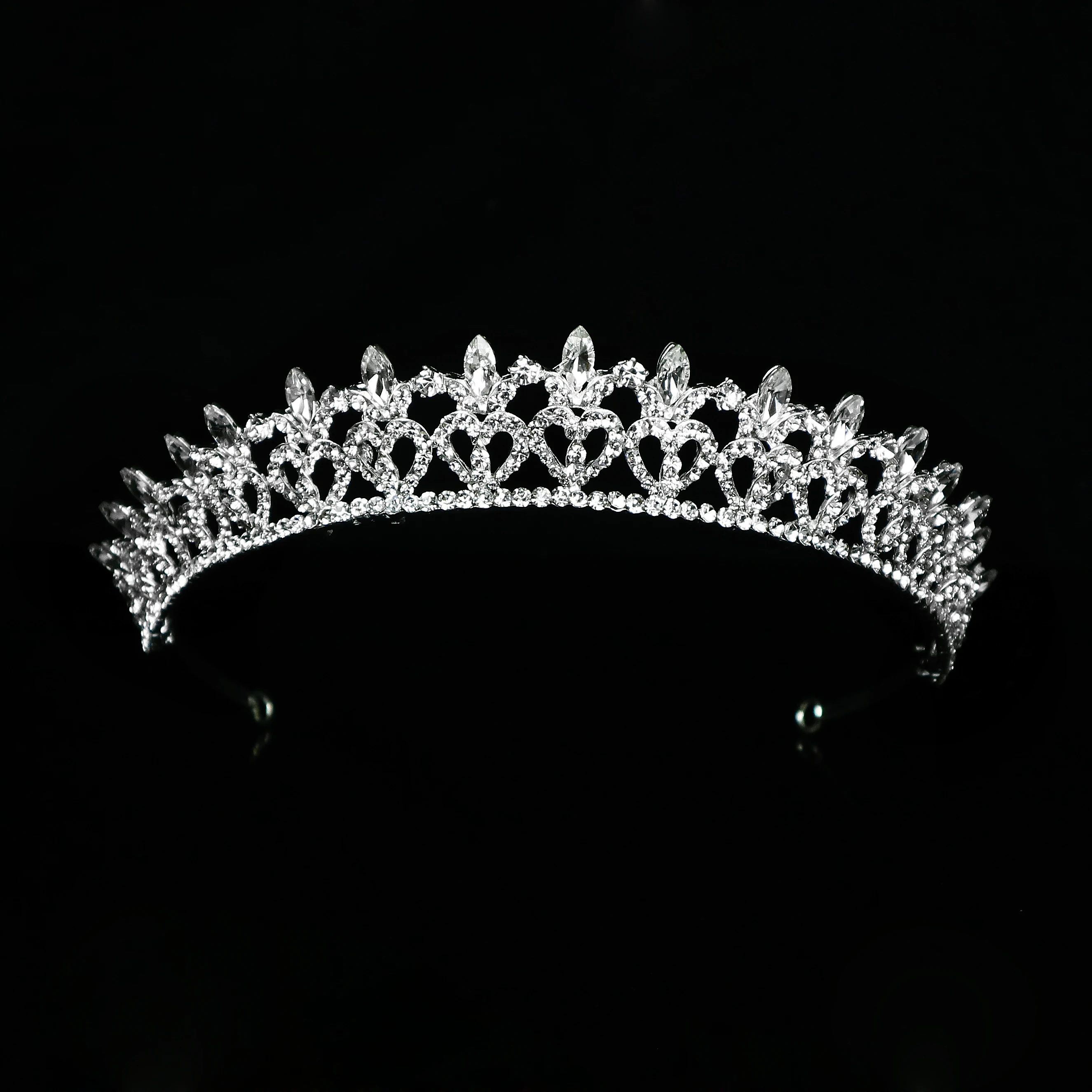 

HA0976 New Design Wedding Crystal Crown Silver Bridal Tiara Luxury Headpiece, Sliver