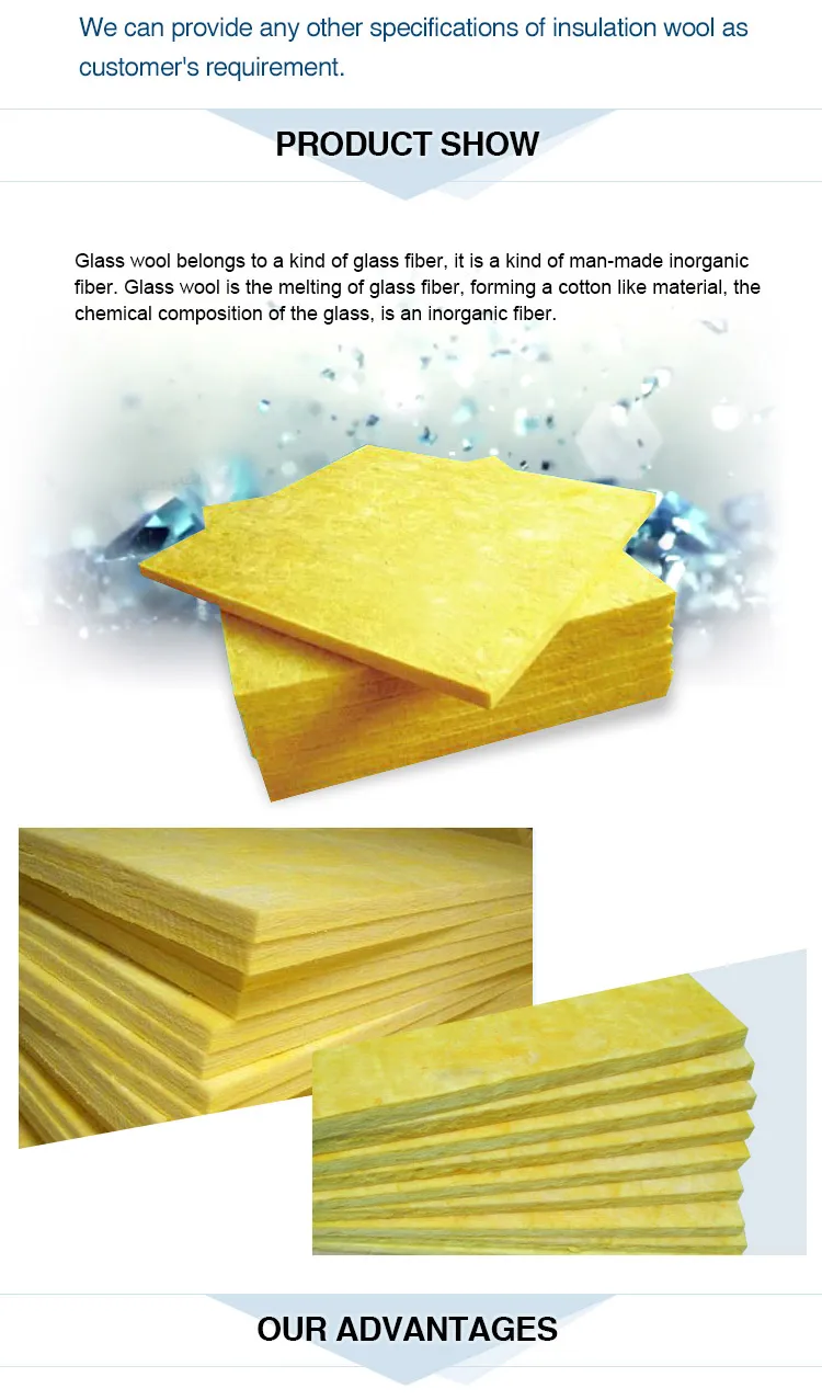 Compressed Fiberglass For Air Duct Waterproof Glass Wool In Insulation