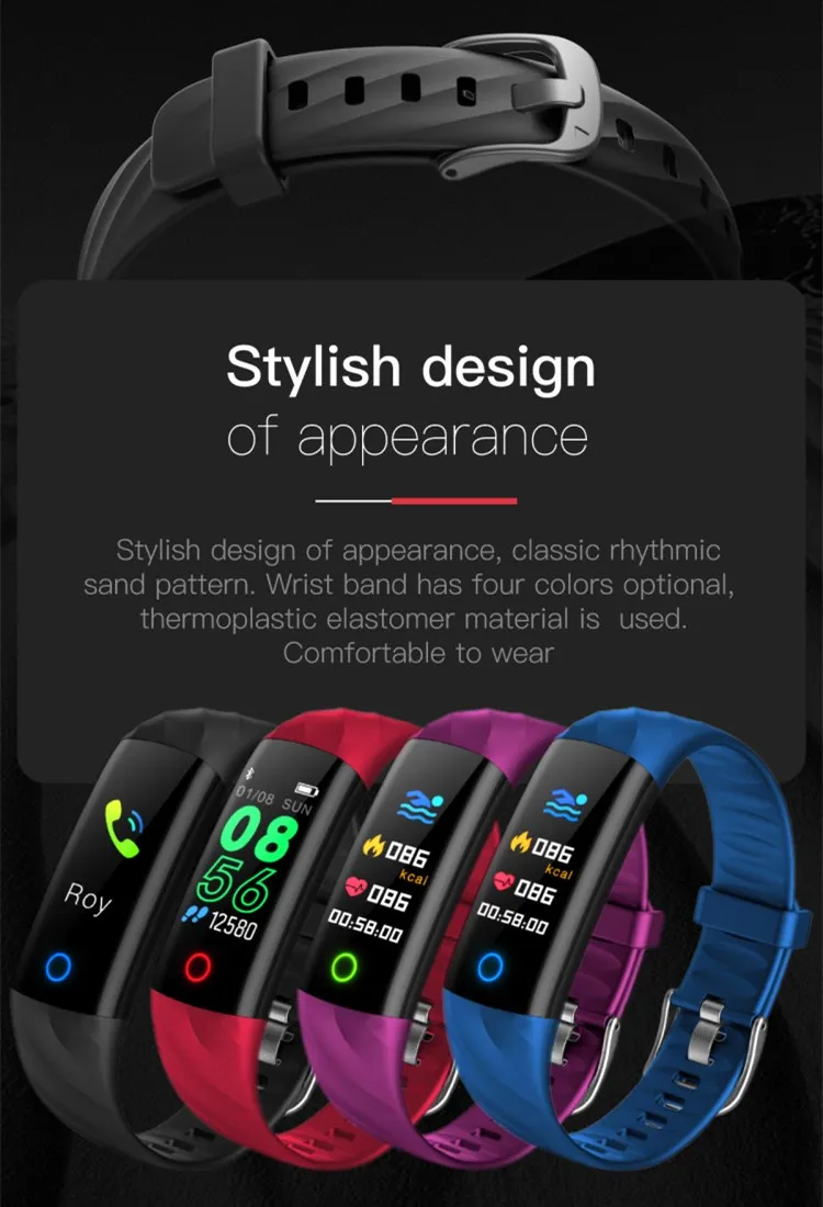 Heart Rate Monitor Activty Tracker S5 Smart Bracelet Watch With Sleep