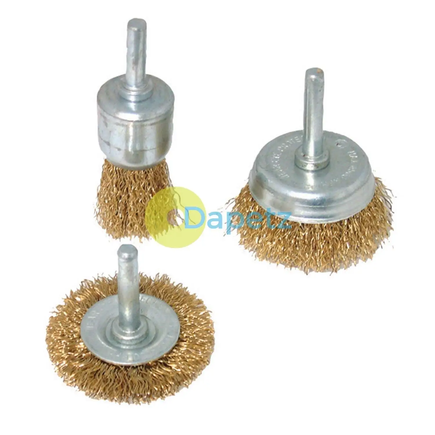 3 inch Glarks 2 Pack Knotted and Crimped Cup Steel Wire wheels Brush