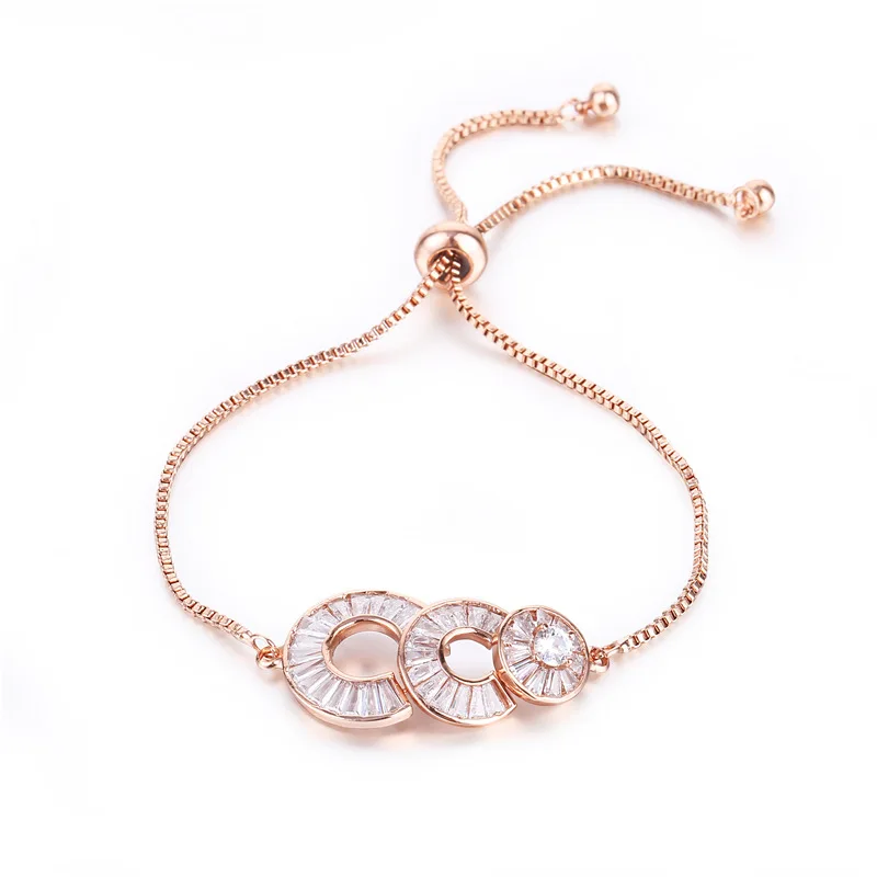 

Fashion fan-shaped AAA zircon bracelet for women Adjustable bracelet