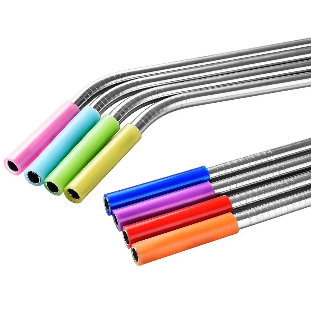 

Factory hot sale Reusable metal drinking straws, Silver