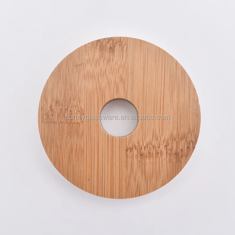 81mm bamboo lid with middle hole