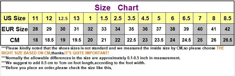 Heelys Size Chart