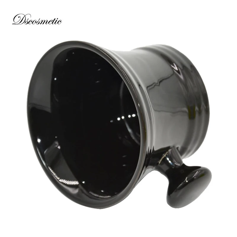 

High quality black ceramic shaving bowl shaving mug
