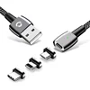 SOSLPAI good quality type-c magnetic charging cable 2.4 nylon weave magnetic data cable for samsung