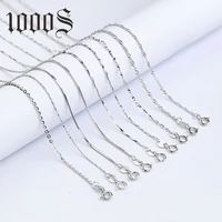 

Italian 925 Sterling Silver Jewelry Solid Silver Necklace Chain For Women with 18inches base link chain