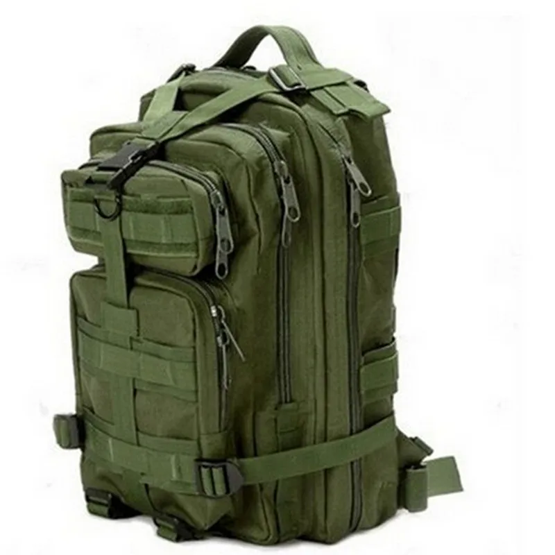 Qg0784 2015 Men Women Outdoor Military Army Tactical Canvas Backpack Camping Hiking Trekking Sport Bag Large Capacity Backpack