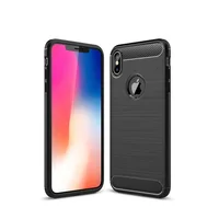 

Brushed carbon fiber cell phone case for iphone x phone case shockproof, carbon fiber brushed soft tpu case for iphone x xs max