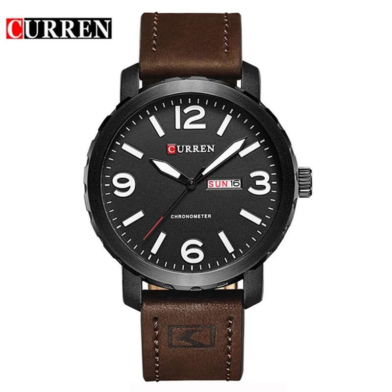 

Classic Luxury Male Wrist Watches Business Date Week Clock Japan Movt Quartz Watch Curren 8273 Brand Men Leather Watch Hot sales