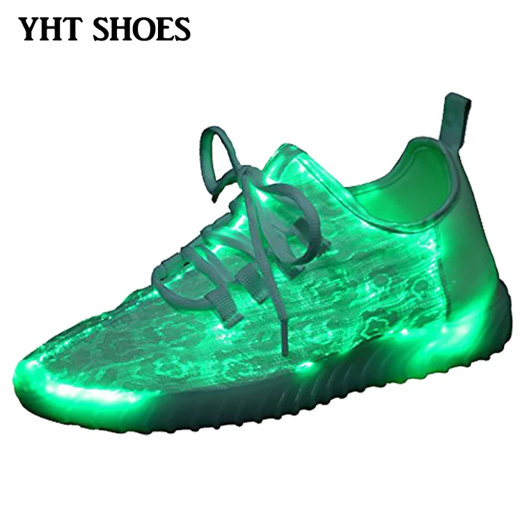 2019 New Designed flash light USB Rechargeable LED glowing running shoes