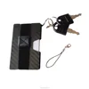 2017 Shiny Twill RFID-blocking Anti-magnetic Carbon Fiber Credit Card Holder With Key Chain Front Pocket Slim Wallet