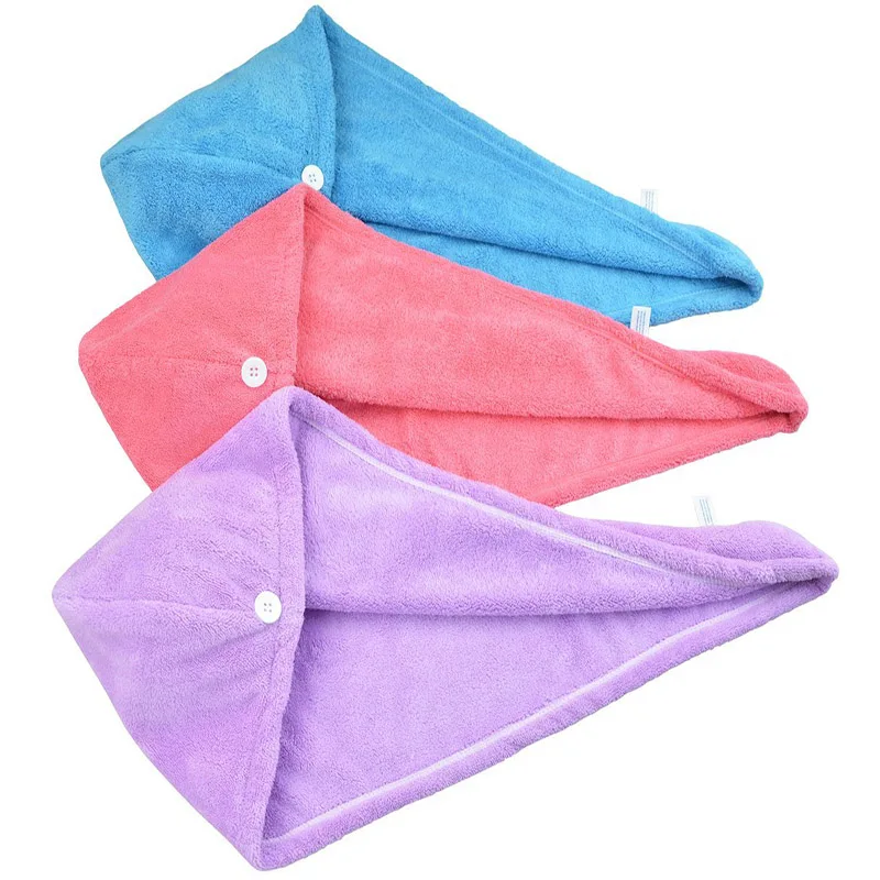 
Microfibre After Shower Hair Drying Wrap Towel Quick Dry Hair Turban Salon Towel 