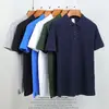 Polo T-shirt Men Summer Business Casual Solid Color Breathable Mens Polo Shirts Cotton Turn Down Collar T Shirt for Men