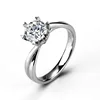 5% Discount 1CT F Color Moissanites Ring 18K White Gold Wedding Moissanites Ring Hot Sale Price