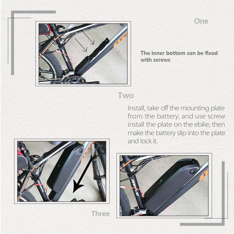 UPP Frame Hailong E-bike Battery 48V 14Ah Lithium ion Battery Safer Mount