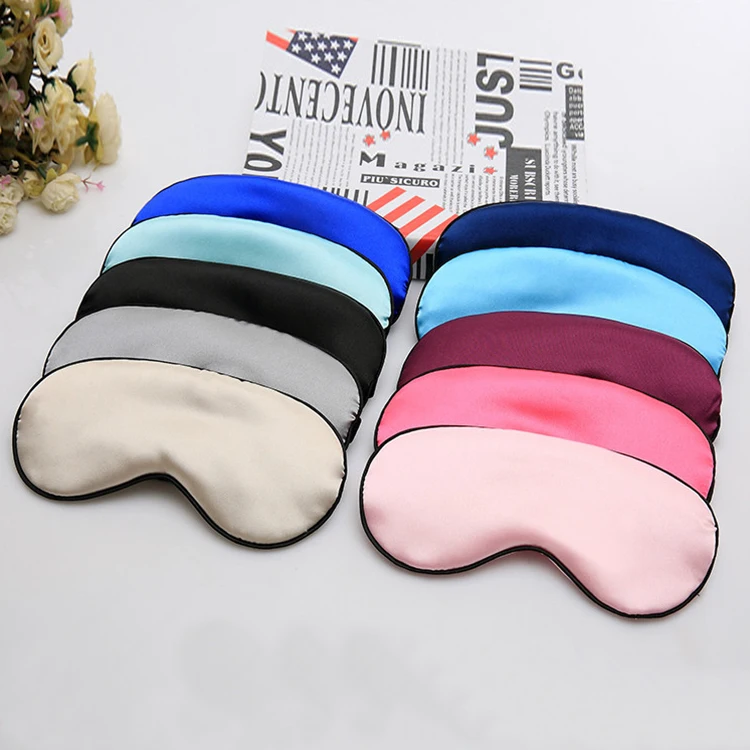 

2018 New Organic Custom Natural 3D Silk Sleep Blindfold Adjustable Smooth Soft Travel Satin Sleeping Eye Mask, Grey;black;pink;blue;green;pueple;etc