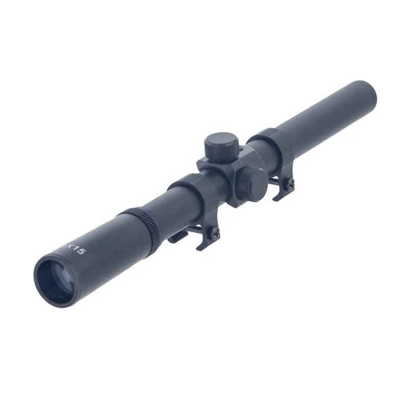 

Low price high quality rifle scopes tactical 4x15 Rimfire & Air Rifle Scope free mounting Rings for Hunting