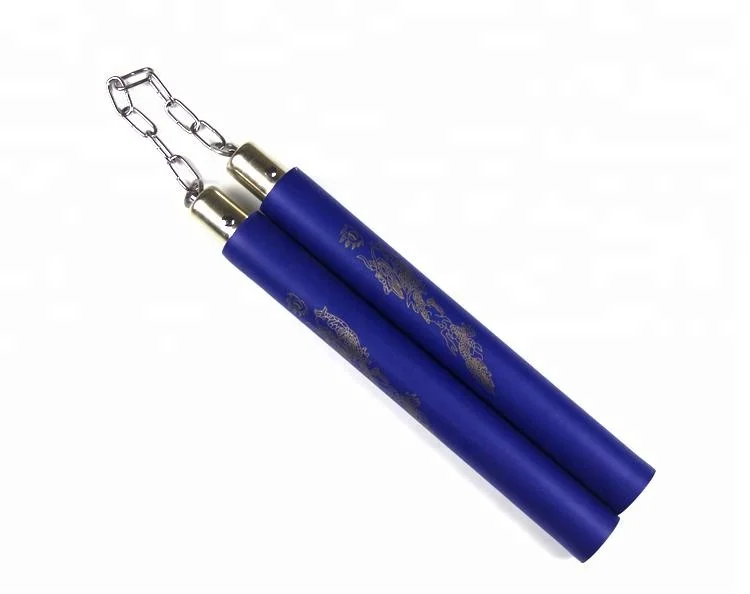 

New style Chinese Kungfu Fitness color Nunchakus for sale, Black, yellow, red, blue